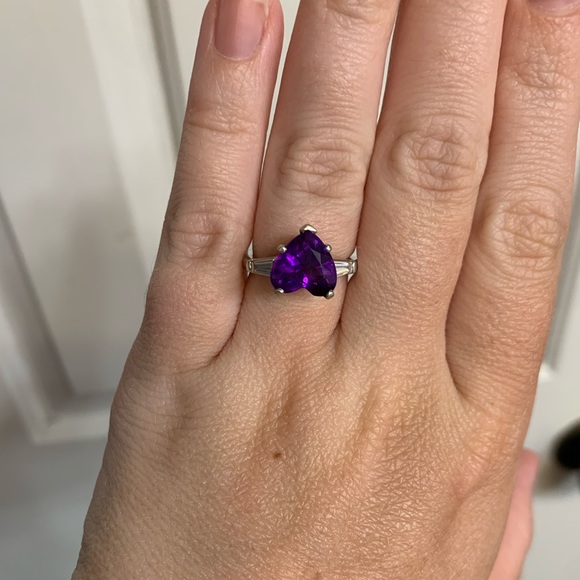 Amethyst Heart Ring - Picture 3 of 5